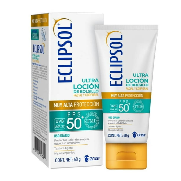 Eclipsol Protector Solar Ultra FPS 50+ Loción de Bolsillo Facial-Corporal Textura Ligera
60 G Envase