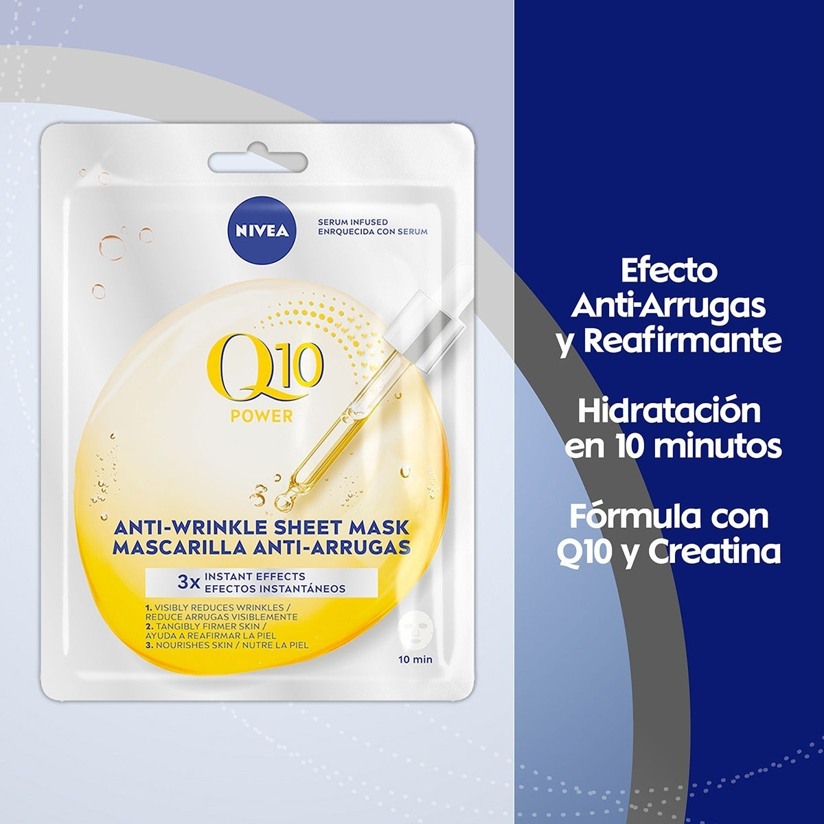 Mascarilla Facial Nivea Q10 Antiarrugas Reafirmante 1 Pieza