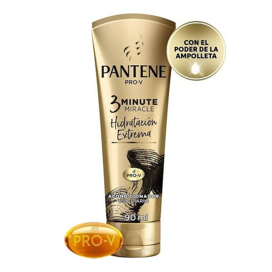 Pantene Acondicionador Pro V 3 minute miracle hidratación extrema 90 ml