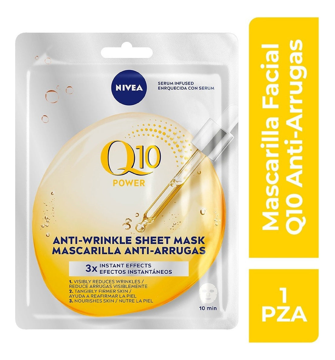 Mascarilla Facial Nivea Q10 Antiarrugas Reafirmante 1 Pieza