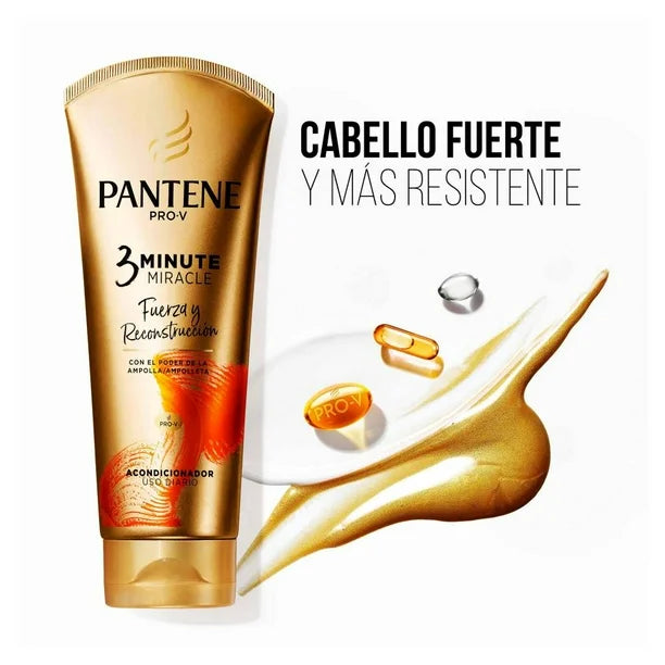 Acondicionador Pantene Pro-V 3 Minute Miracle Fuerza y Reconstrucción 300 ml