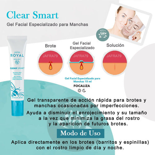 Jafra Royal Clear Smart Gel Facial Especializado para Manchas 15 ml