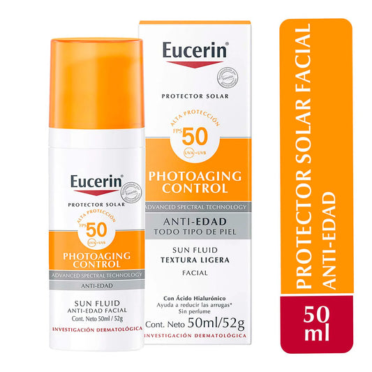 Eucerin Protector solar facial fluido anti-edad FPS50 50ml