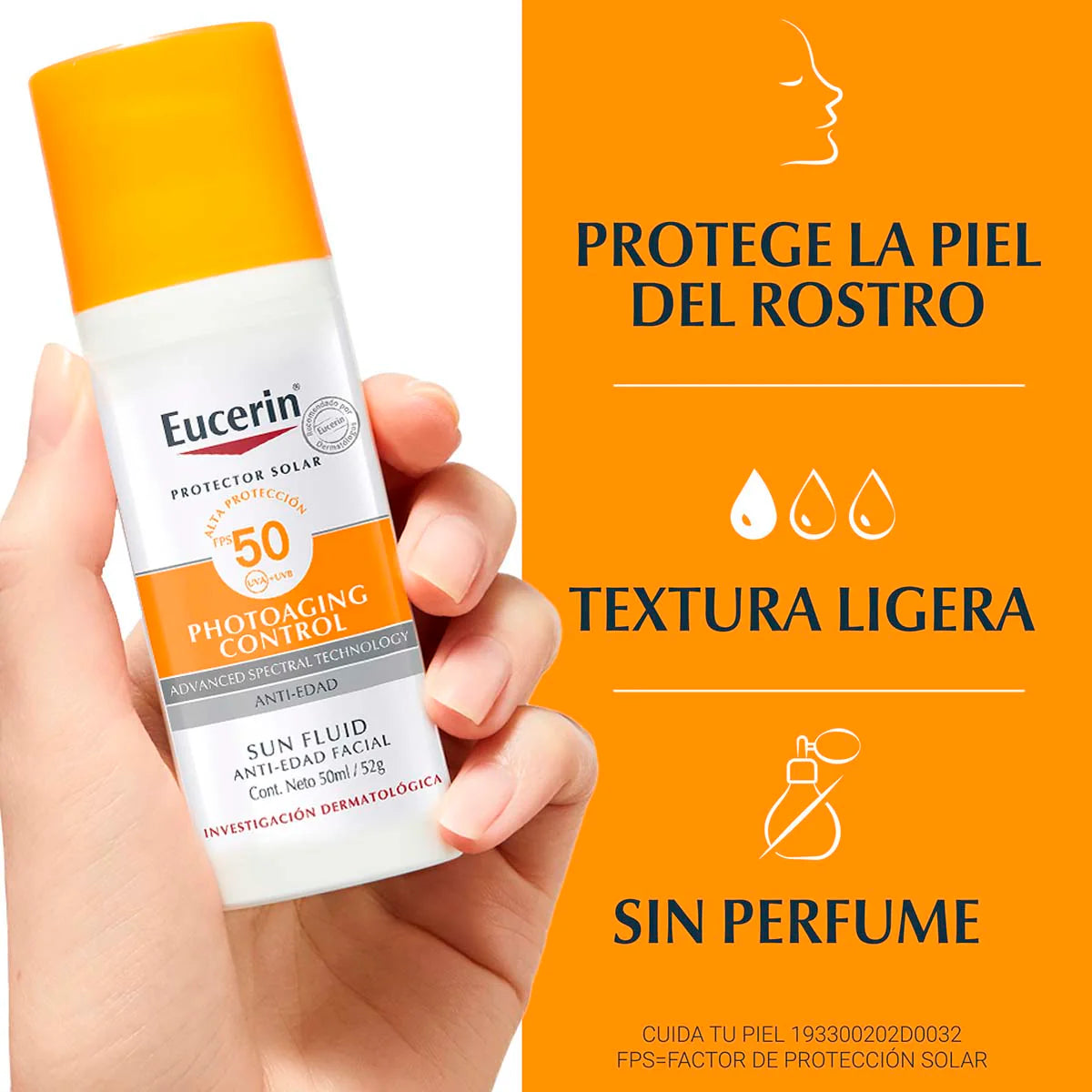 Eucerin Protector solar facial fluido anti-edad FPS50 50ml