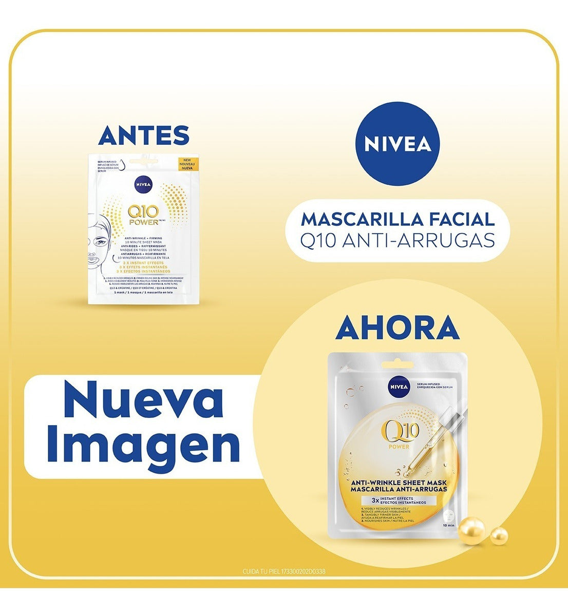 Mascarilla Facial Nivea Q10 Antiarrugas Reafirmante 1 Pieza