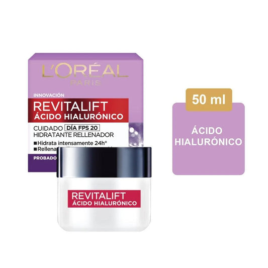 L'Oréal Paris Crema de Día Revitalift Ácido Hialurónico, 50ml