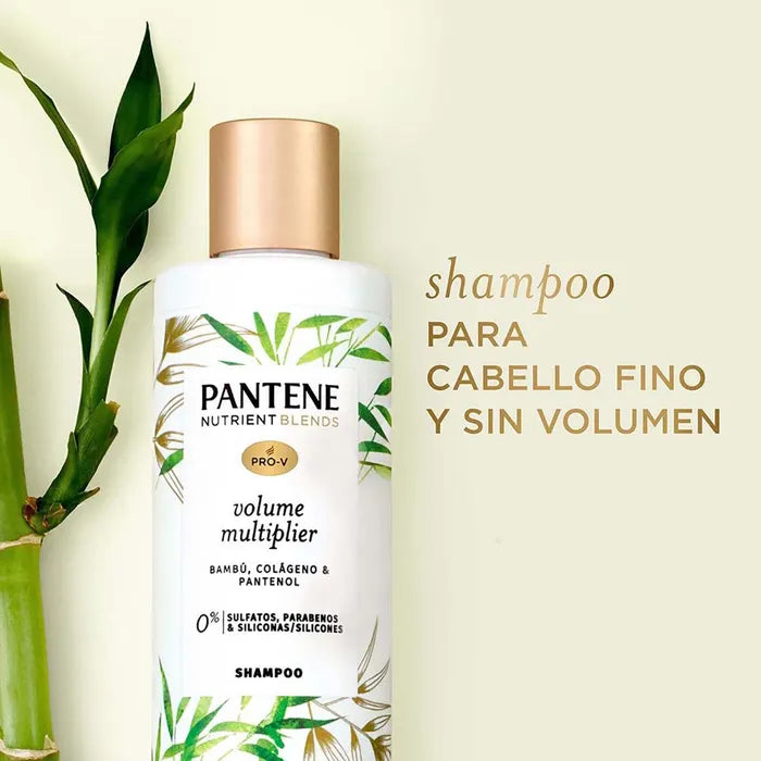 Pantene Pro-V Nutrient Blends Volume Multiplier Bambú, Colágeno & Pantenol Shampoo 270 ml