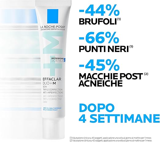 La Roche Posay EFFACLAR
DUO+M 15 ml
CUIDADO CORRECTOR TRIPLE ANTI-IMPERFECCIONES PARA PIELES GRASAS Y CON TENDENCIA ACNEICA, POTENCIADO CON LA CIENCIA DEL MICROBIOMA.
APTO A PARTIR DE +10 AÑOS.