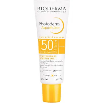 BIODERMA, Protector Solar, Photoderm Max Aquafluido Tono Neutro, FPS50+, Sensación Humectante y Matificante,Apto para Pieles Sensibles , 40ML