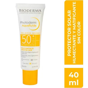 BIODERMA, Protector Solar, Photoderm Max Aquafluido Tono Neutro, FPS50+, Sensación Humectante y Matificante,Apto para Pieles Sensibles , 40ML