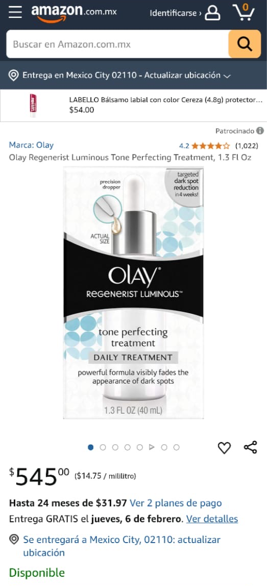 Olay Regenerist Luminous Tratamiento Perfeccionante de Tono 40ml