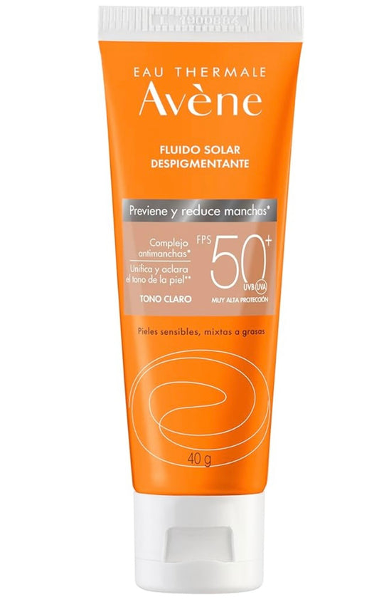 Avene, Fluido Solar Despigmentante FPS 50 Tono Claro , 50ml