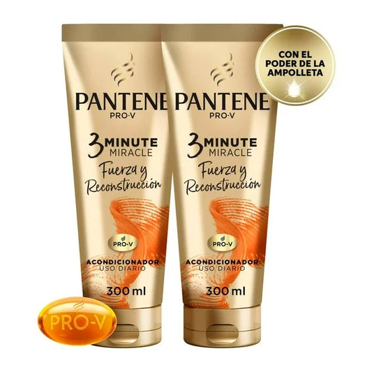 Acondicionador Pantene Pro-V 3 Minute Miracle Fuerza y Reconstrucción 300 ml