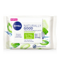 Toallitas desmaquillantes NIVEA Naturally Good biodegradables con aloe vera 25 piezas