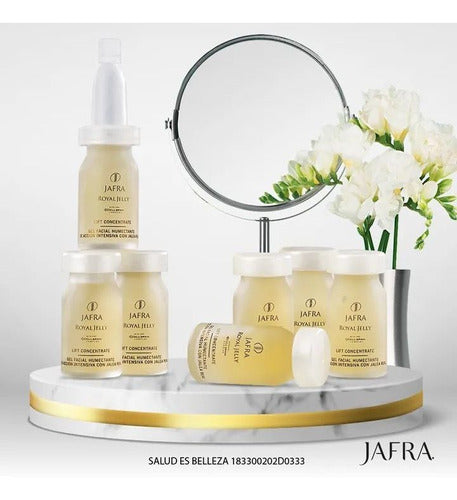 Jafra Ampolletas Con Jalea Real Gel Facial Humectante Set 7 pz