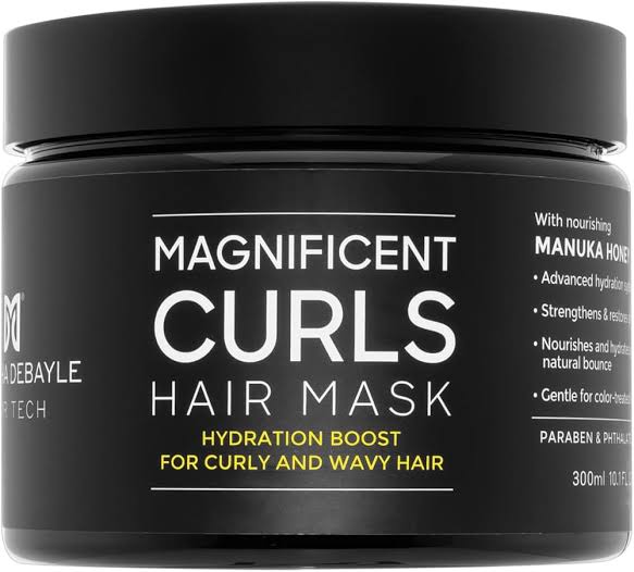 MARTHA DEBAYLE Mascarilla MAGNIFICENT CURLS, Boost de hidratación para pelo chino y ondulado, Con miel de manuka nutritiva, Sin parabenos y ftalatos, 300 ml