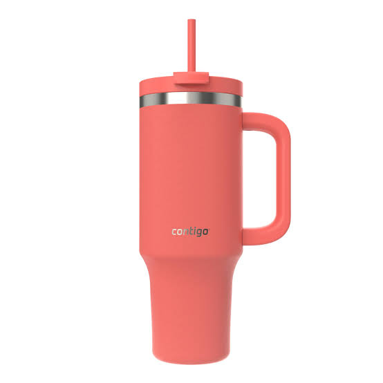 Contigo Streeterville - Vaso de acero inoxidable, 1.1 Litros, con popote, a prueba de fugas, frío durante 29 horas