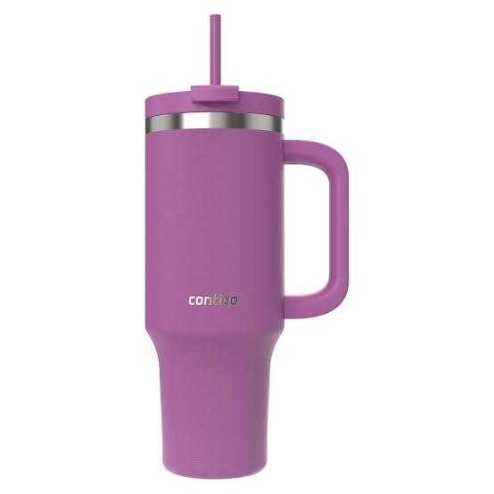 Contigo Streeterville - Vaso de acero inoxidable, 1.1 Litros, con popote, a prueba de fugas, frío durante 29 horas