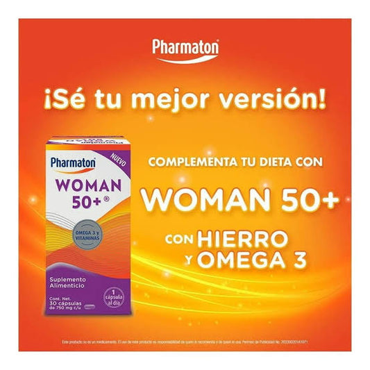 Fharmaton Woman 50+ suplemento alimenticio mujer 30 Caps